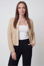Sophia | Przytulny Beżowy Sweter z Luźnym Fasonem