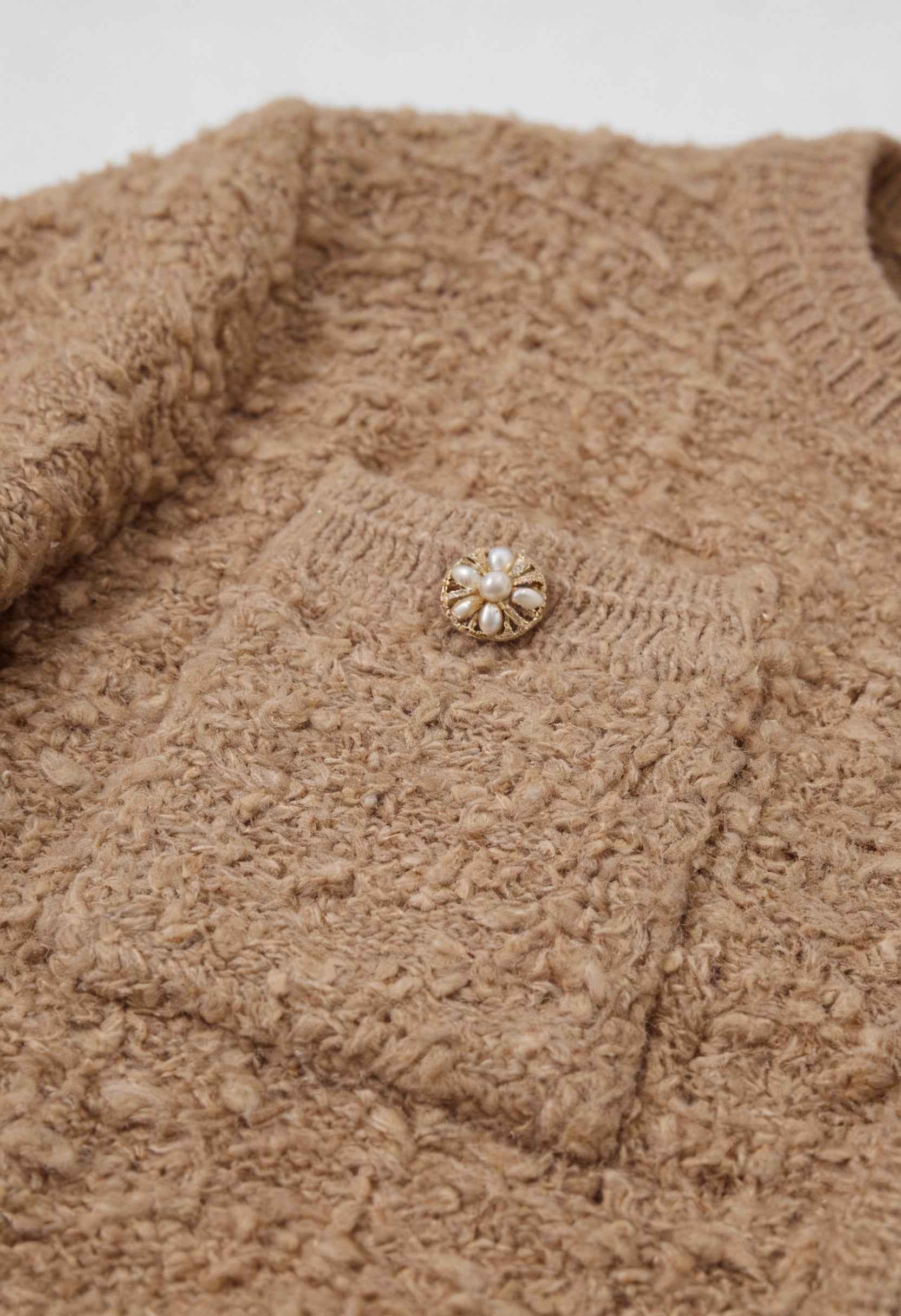 Sophia | Przytulny kardigan w kolorze khaki z otwartym przodem