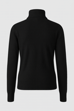 Sophia | Elegancki Czarny Sweter z Golfem Slim Fit