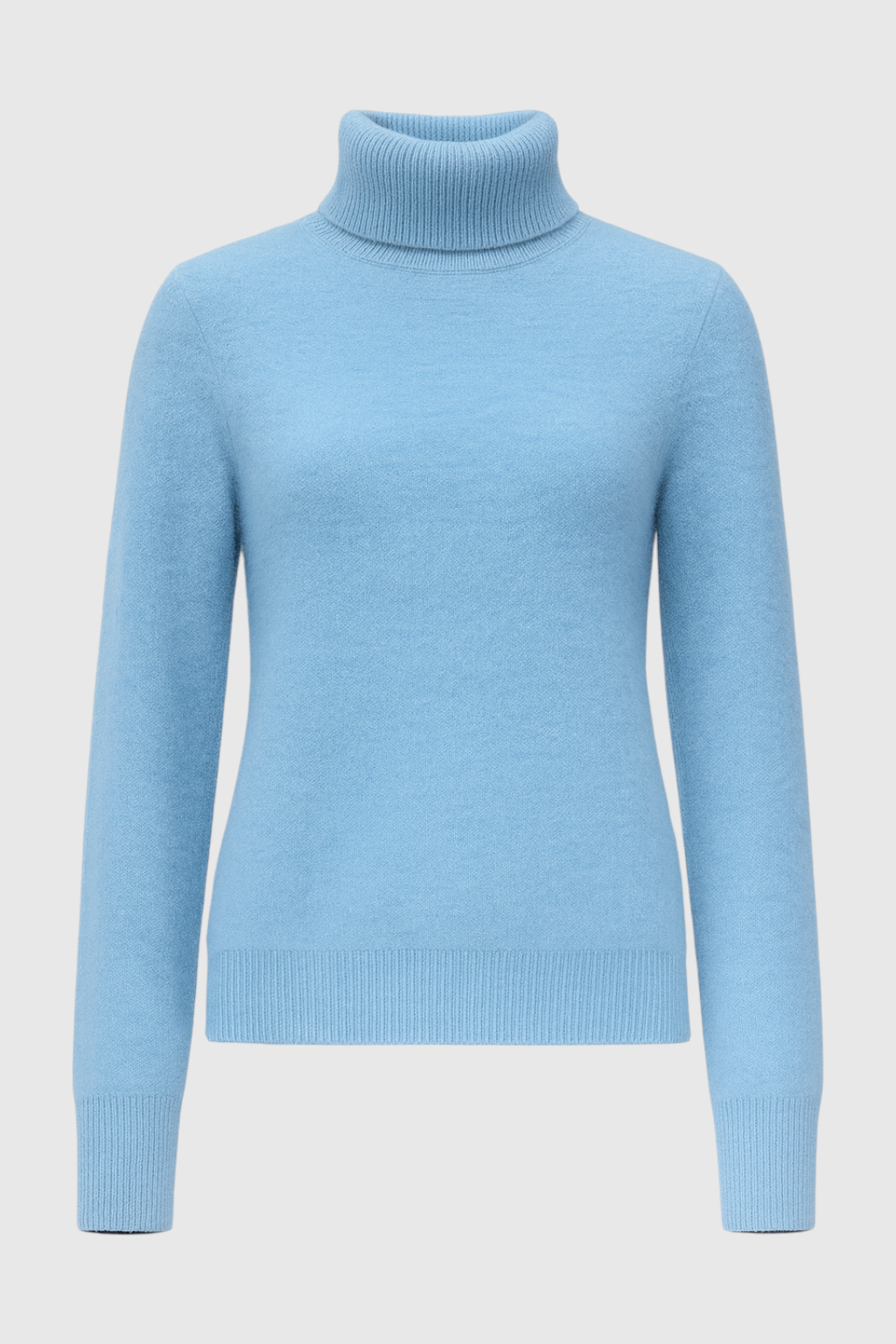 Sophia | Elegancki Sweter z Golfem w Kolorze Niebieskim