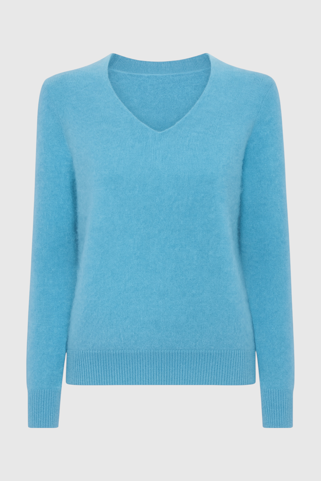 Sophia | Flattering Light Blue V-Neck Women's Sweater with Fitted Silhouette