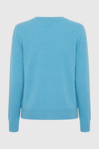 Sophia | Flattering Light Blue V-Neck Women's Sweater with Fitted Silhouette