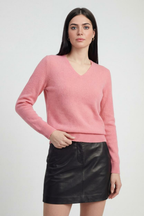 Sophia | Stylowy sweter z dekoltem w serek i długimi rękawami