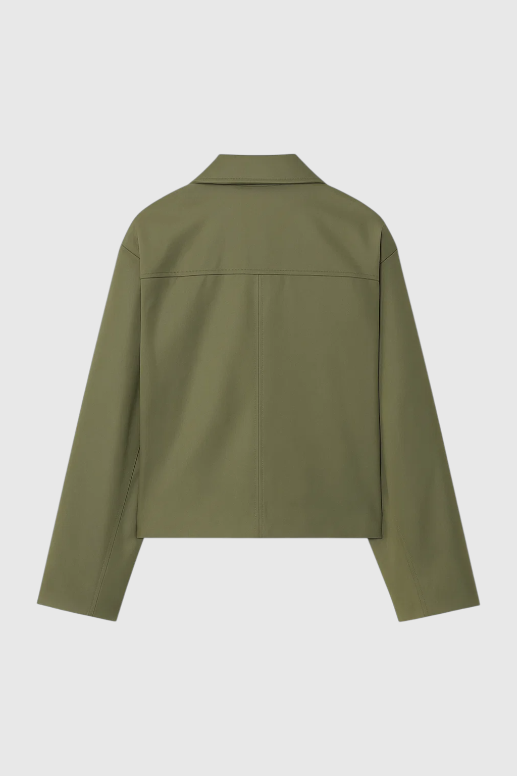 Victoria | Casual Army Green Bomber Jacket with Zipper Closure