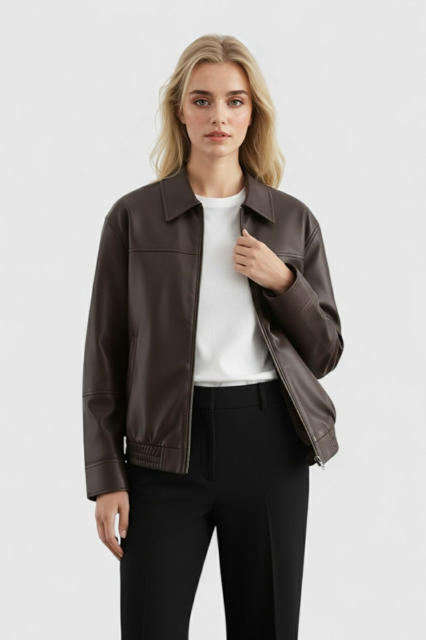 Victoria | Elegancka Kurtka Aviator w Luźnym Fasonie dla Kobiet