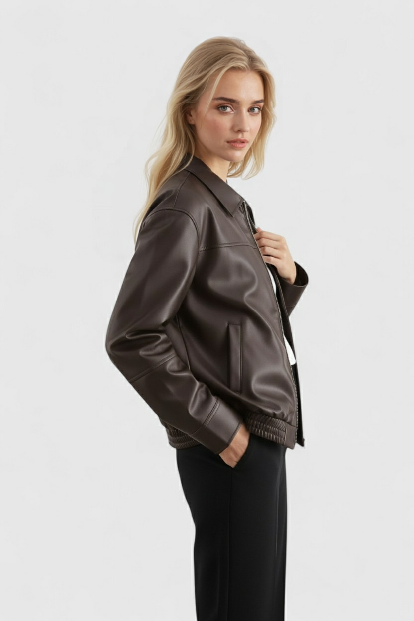 Victoria | Elegancka Kurtka Aviator w Luźnym Fasonie dla Kobiet