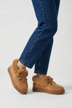 Wiktoria | Przytulne Jasnobrązowe Botki z Ciepłą Wyściółką