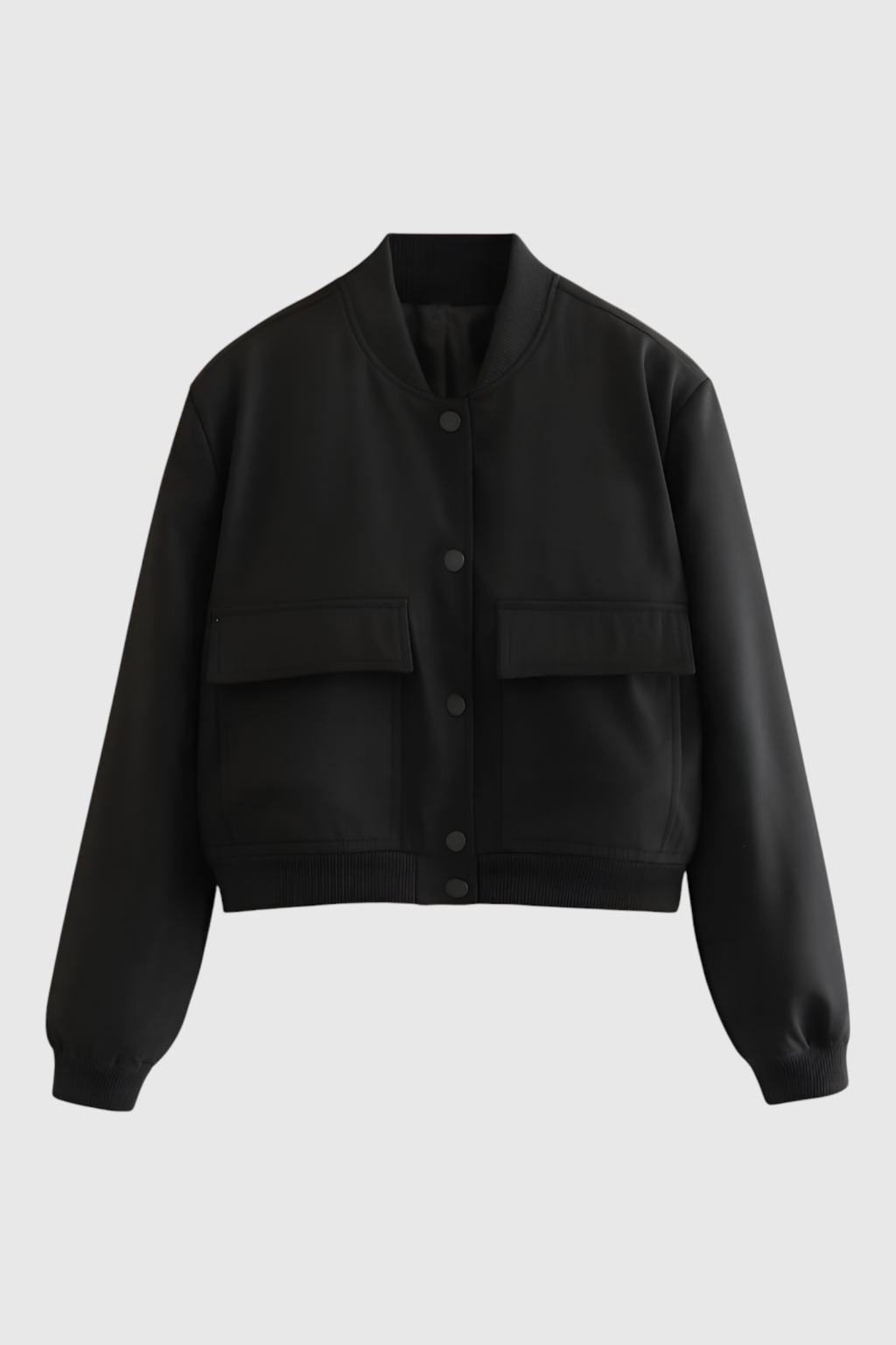 Victoria | Elegancka Czarna Kurtka Bomber z Ponadczasowym Designem - Lumina
