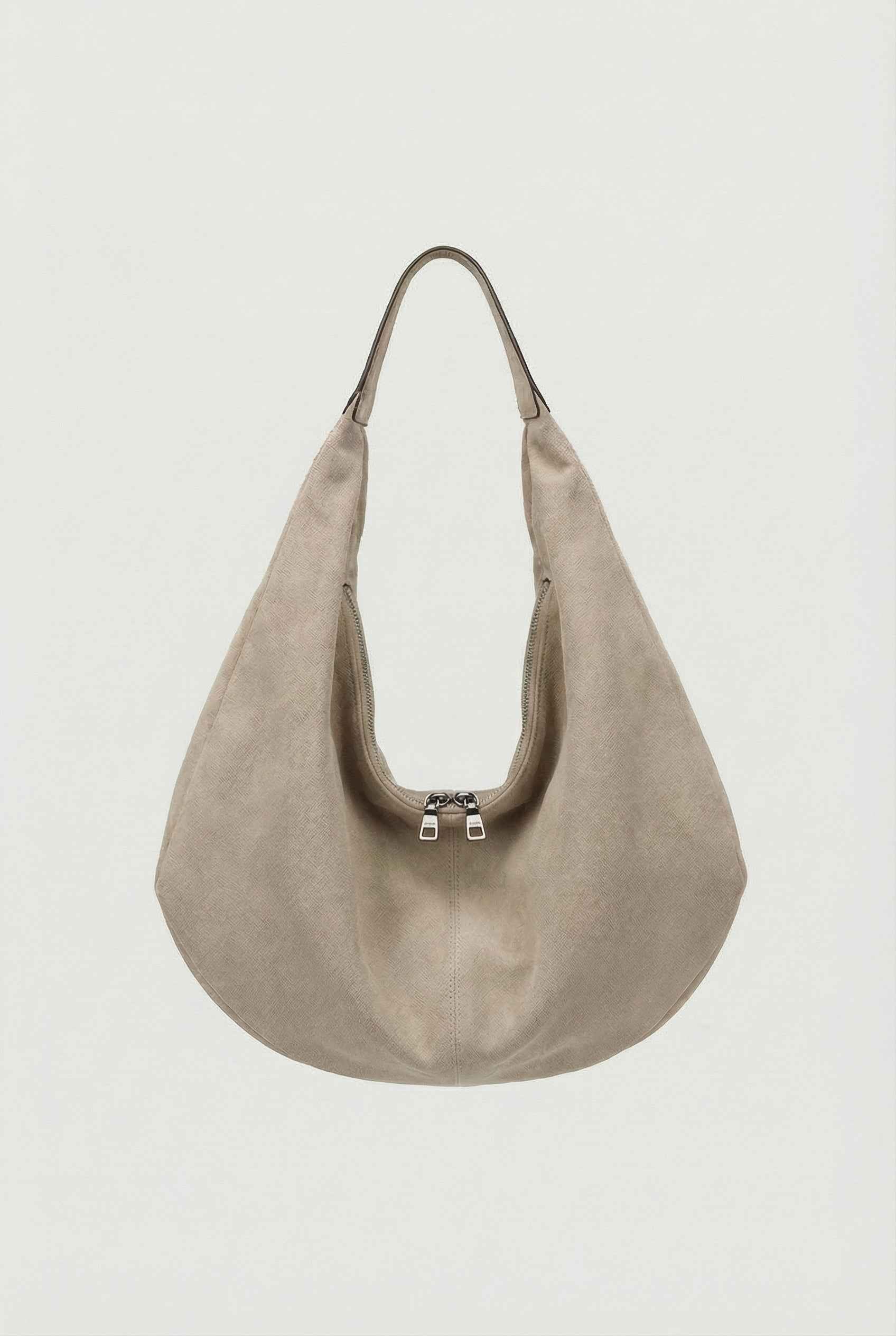 Victoria | Elegancka Czarna Torebka Hobo z Wiele Kieszeni