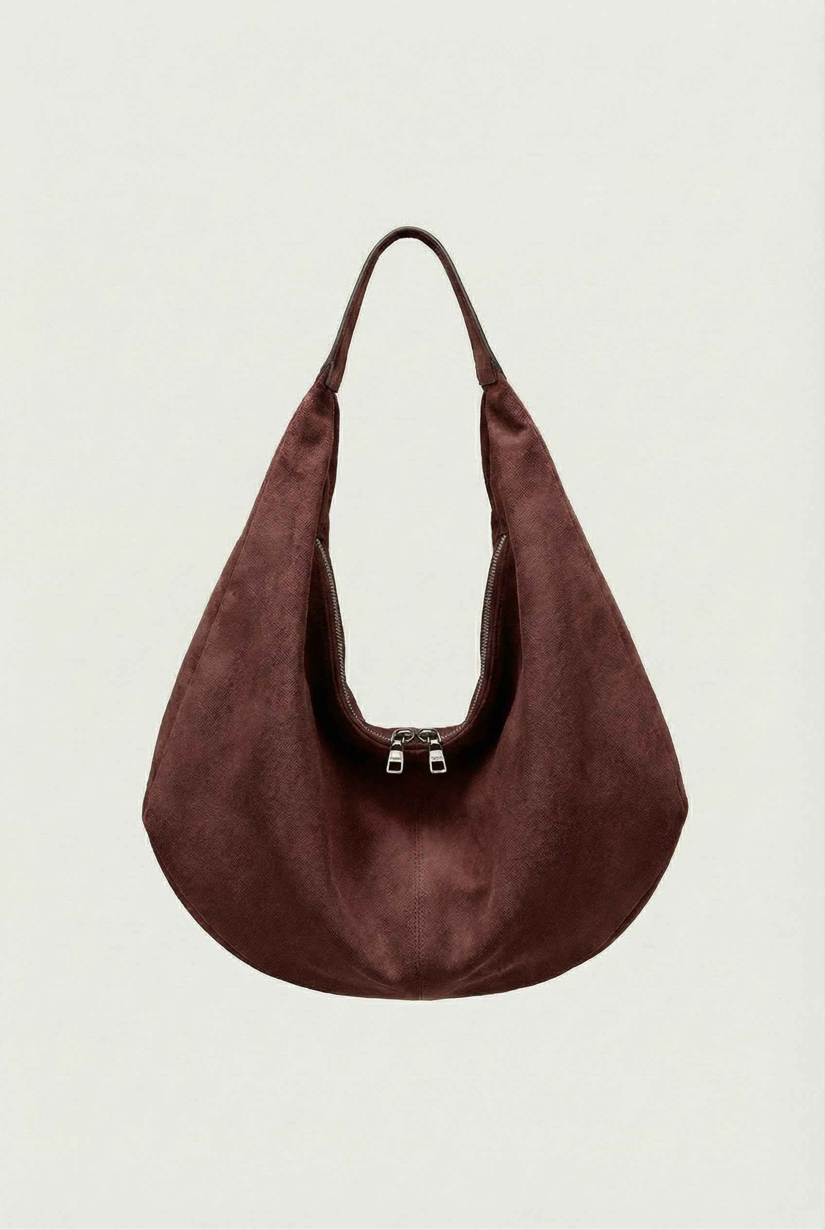Victoria | Elegancka Czarna Torebka Hobo z Wiele Kieszeni