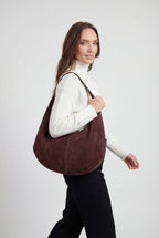 Victoria | Elegancka Czarna Torebka Hobo z Wiele Kieszeni