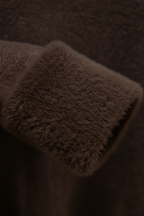 Victoria | Elegancki Brązowy Sweter z Golfem o Slim Fit