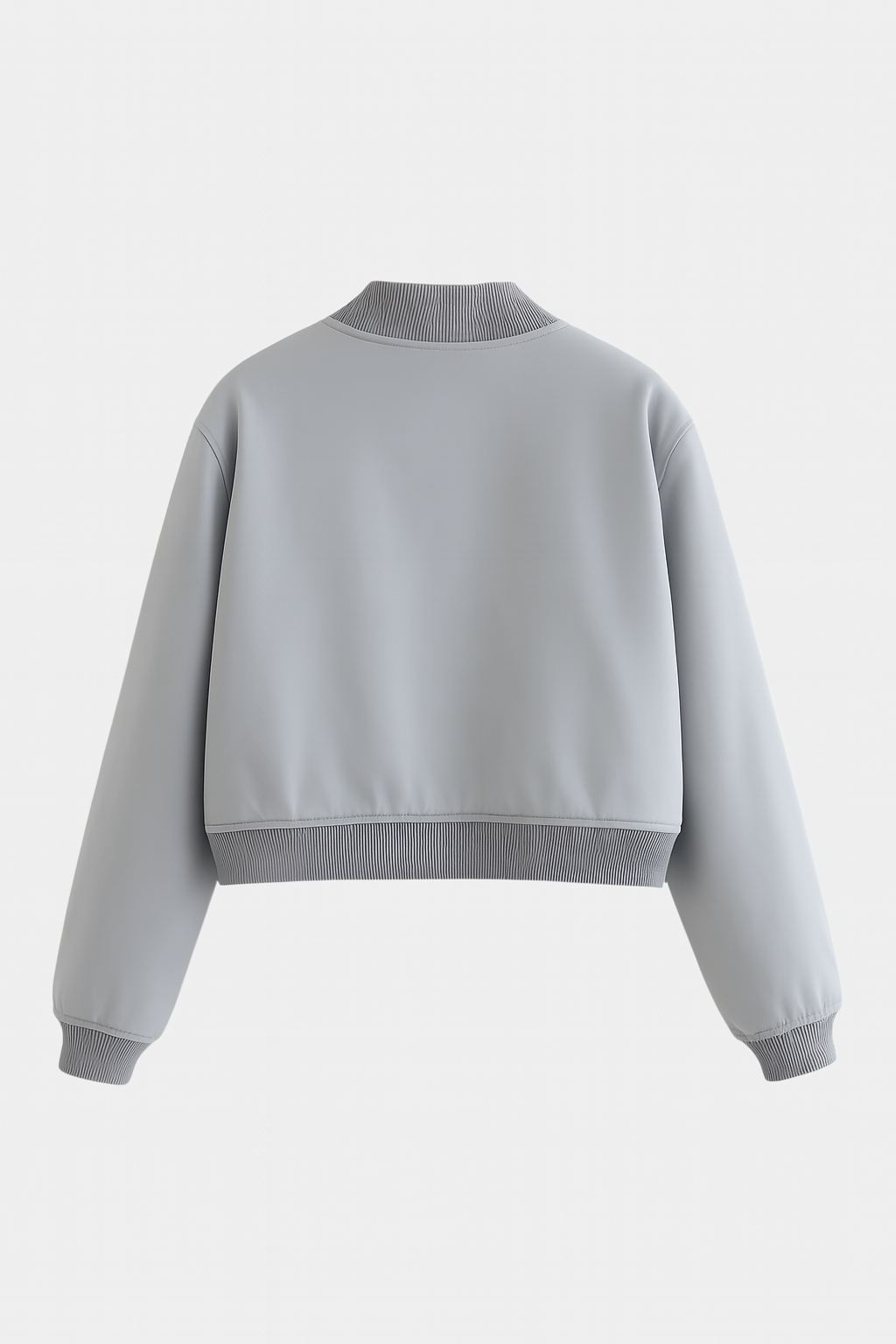 Victoria | Elegancka Szara Kurtka Bomber z Ponadczasowym Designem