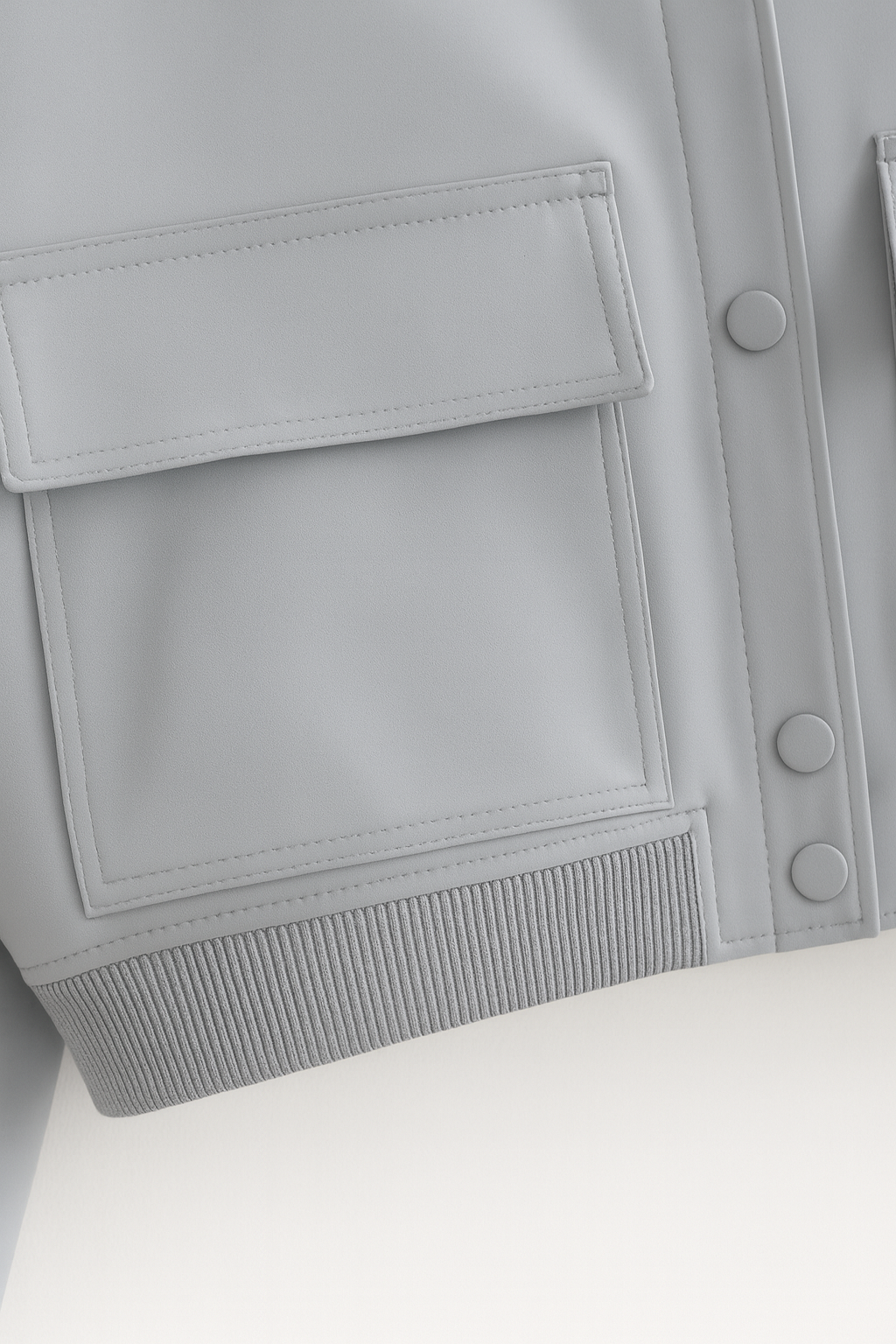 Victoria | Elegancka Szara Kurtka Bomber z Ponadczasowym Designem