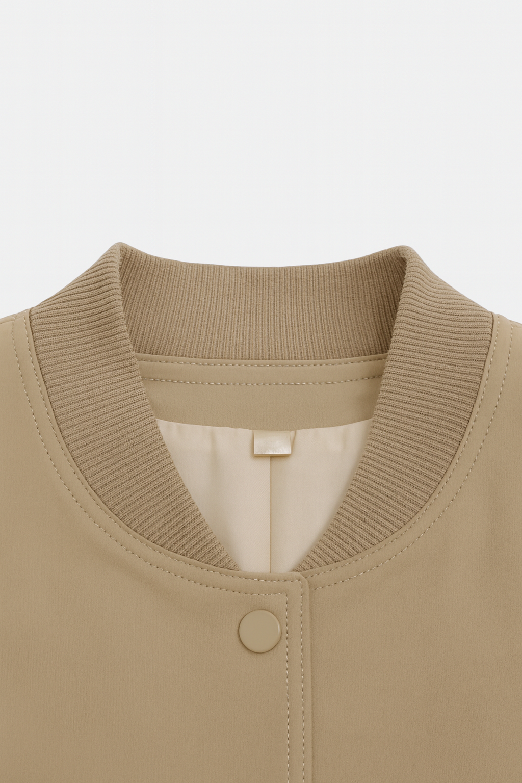 Victoria | Elegancka Khaki Kurtka Bomber z Luźnym Fasonem