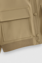 Victoria | Elegancka Khaki Kurtka Bomber z Luźnym Fasonem