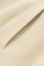 Victoria | Elegancka Krótka Kurtka Khaki z O-Neck i Długimi Rękawami