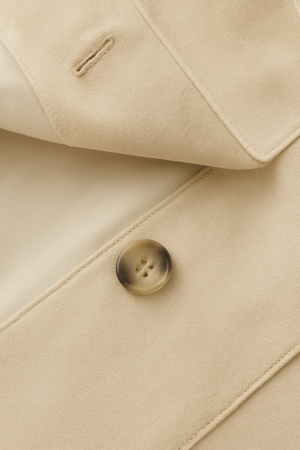 Victoria | Elegancka Krótka Kurtka Khaki z O-Neck i Długimi Rękawami