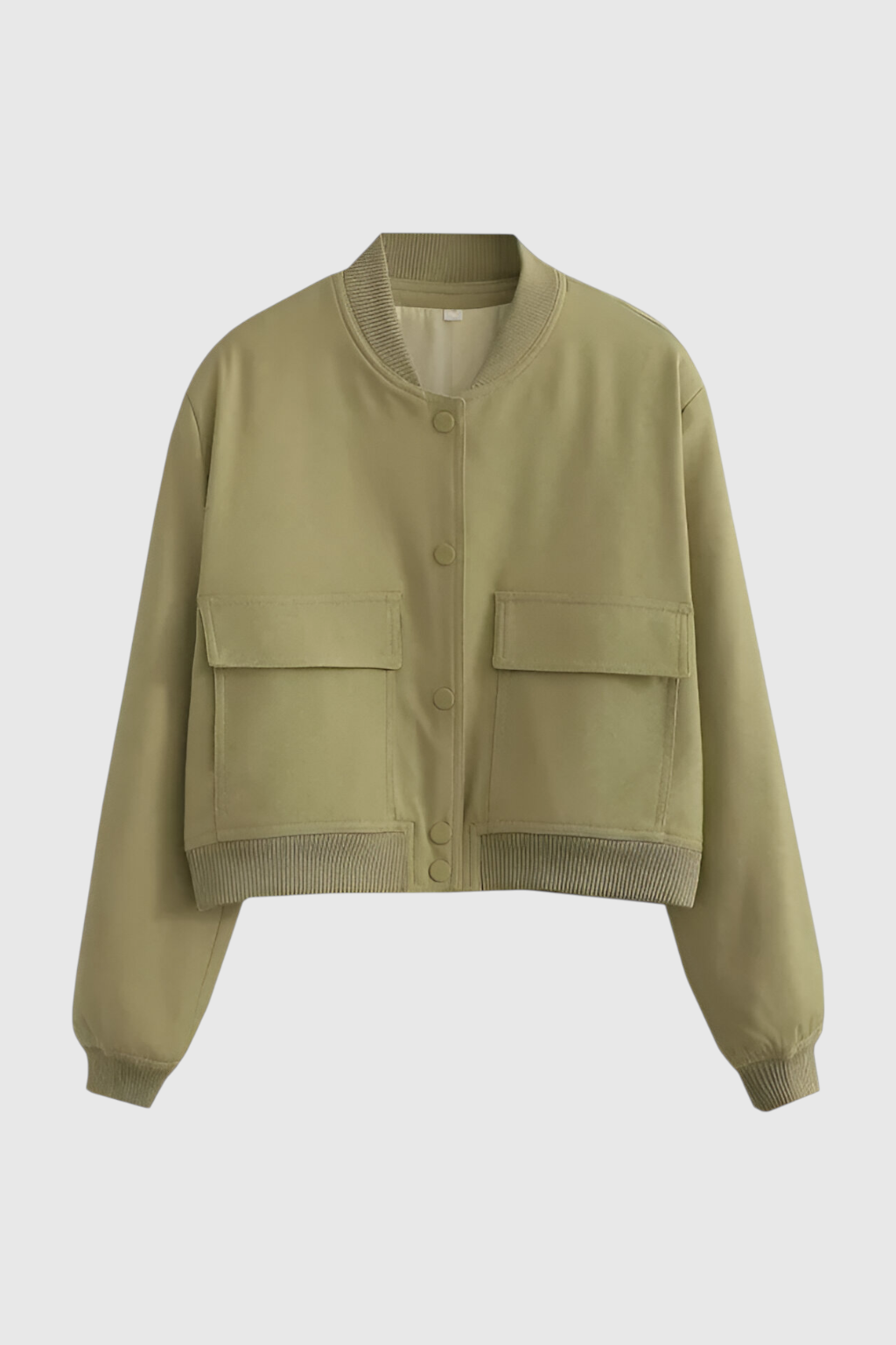 Victoria | Elegancka oliwkowa kurtka bomber z ponadczasowym designem