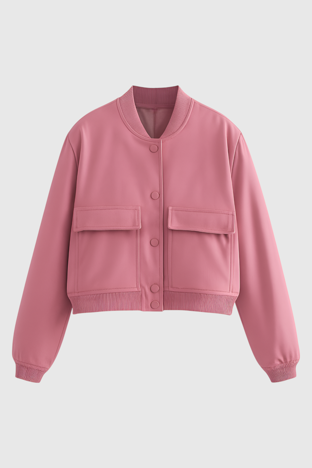 Wiktoria | Elegancka Różowa Kurtka Bomber z Ponadczasowym Designem
