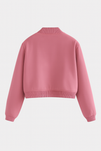 Wiktoria | Elegancka Różowa Kurtka Bomber z Ponadczasowym Designem
