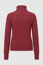 Victoria | Elegancki Sweter z Golfem w Kolorze Burgundowym