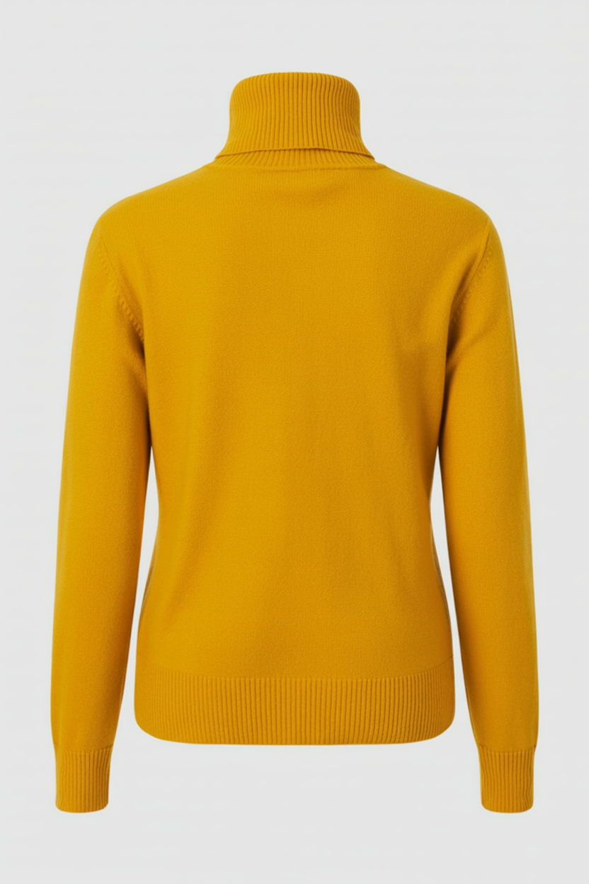 Victoria | Elegancki Sweter z Golfem w Szarym
