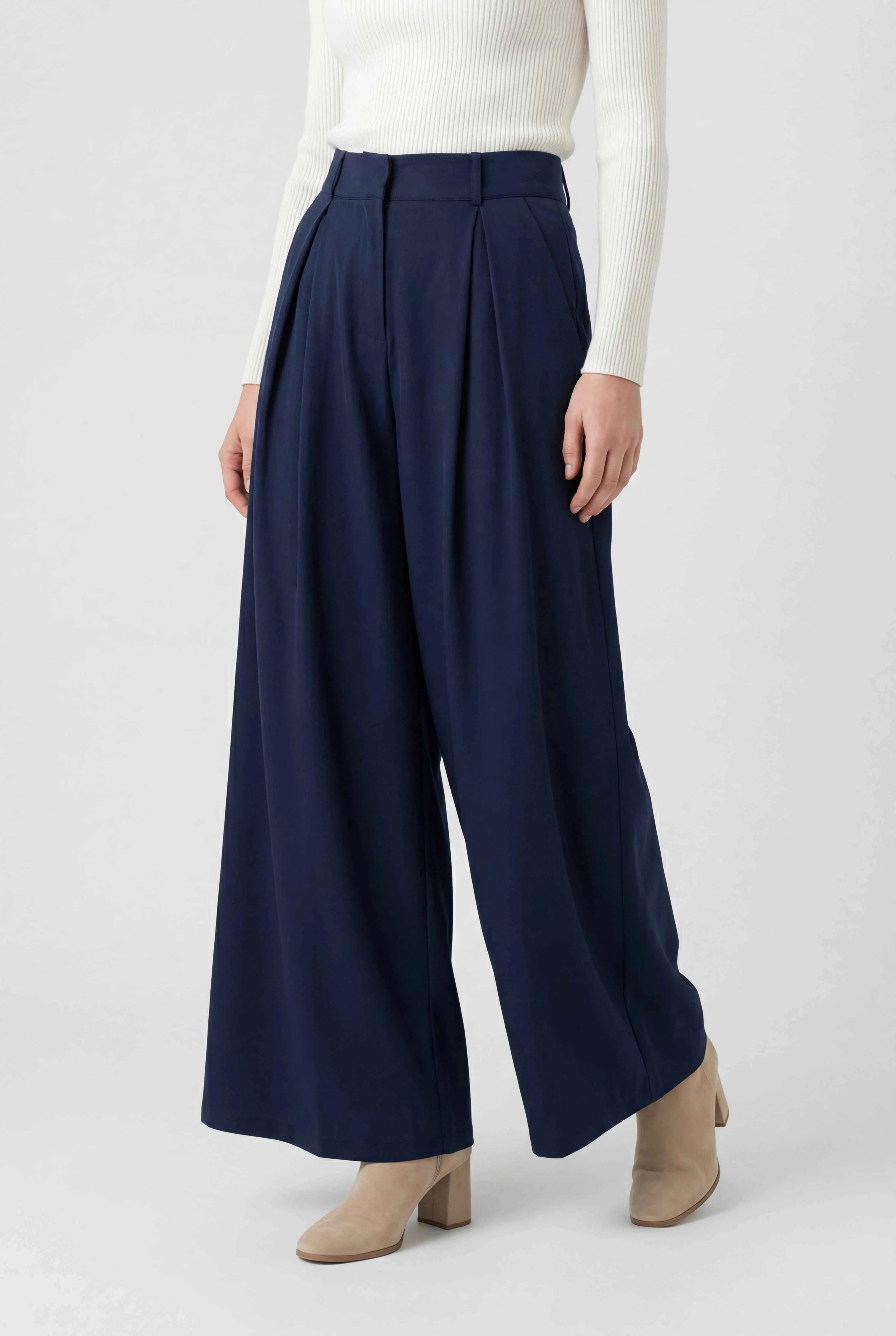 Victoria | Eleganckie Spodnie z Szerokimi Nogawkami i Komfortem Stretch