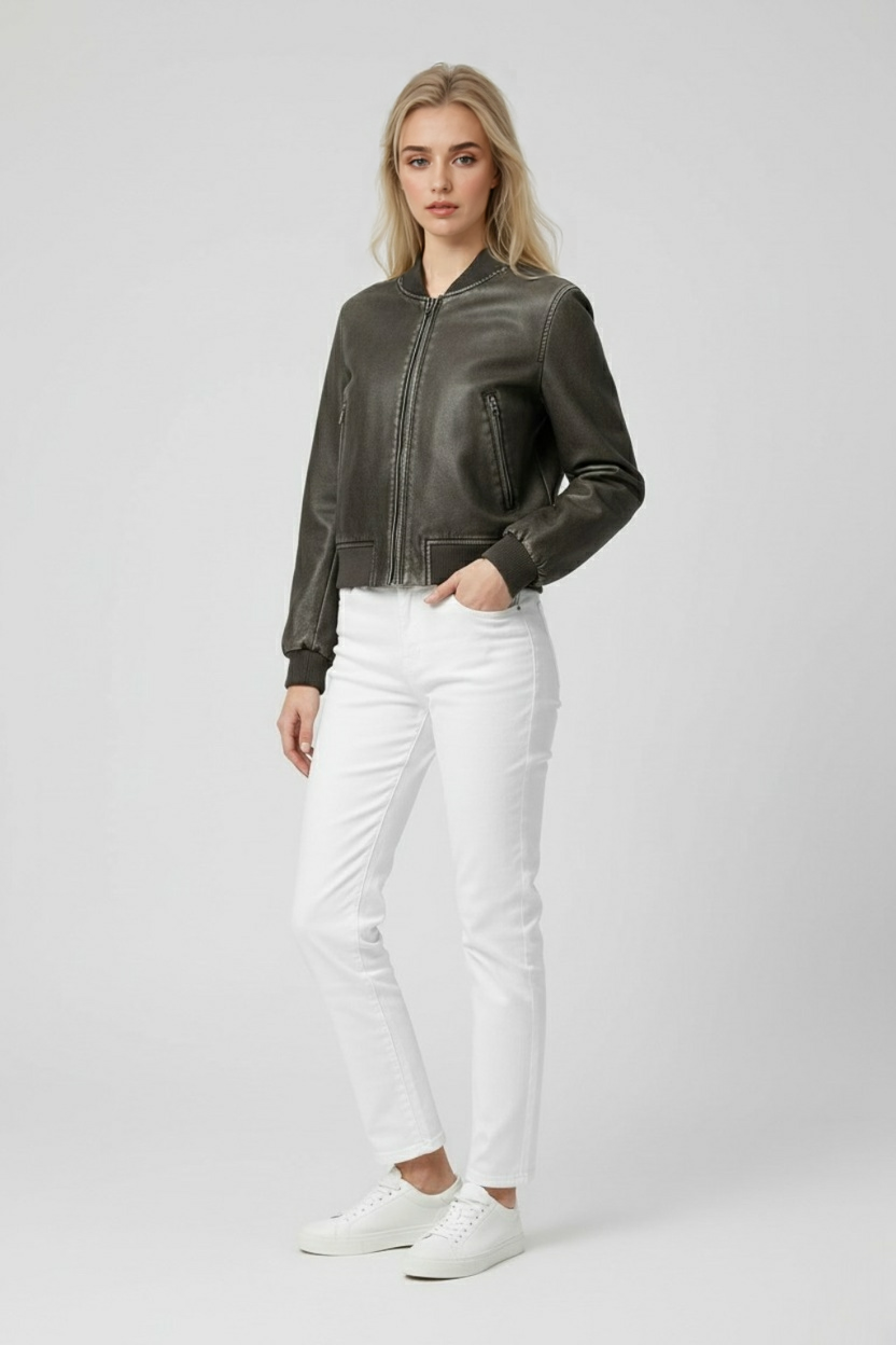 Victoria | Kurtka Bomber w Stylu Retro z Nowoczesnym Komfortem