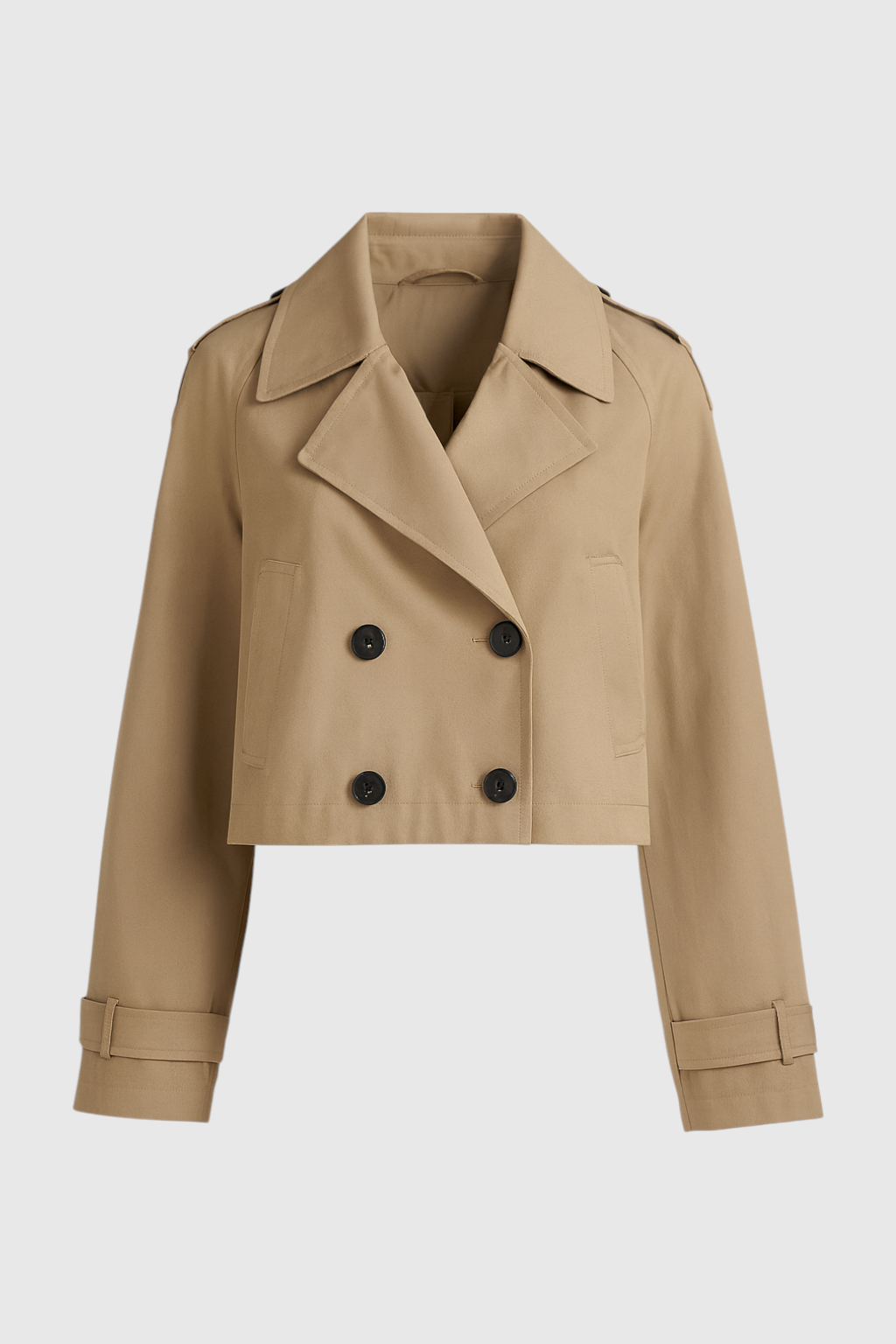 Victoria | Stylowy Khaki Kurtka Przeciwdeszczowa z Podwójnym Zapięciem