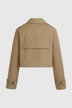 Victoria | Stylowy Khaki Kurtka Przeciwdeszczowa z Podwójnym Zapięciem