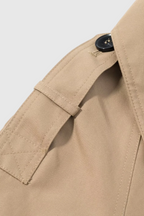 Victoria | Stylowy Khaki Kurtka Przeciwdeszczowa z Podwójnym Zapięciem